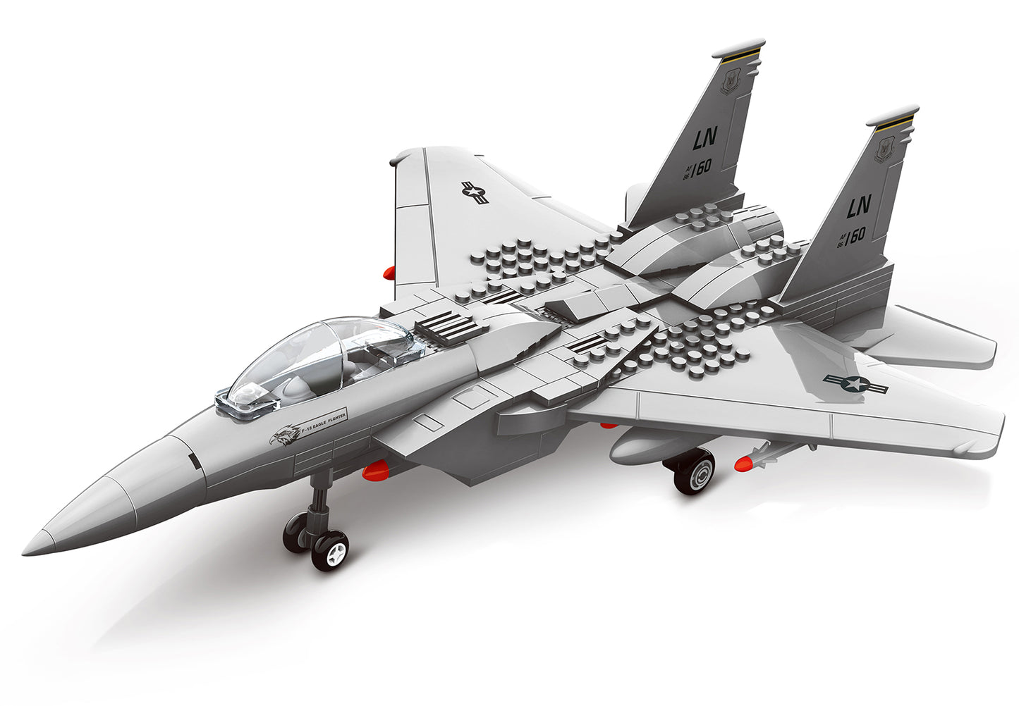 F-15 Eagle Fighter Jet Building Block Set - 227 Pieces