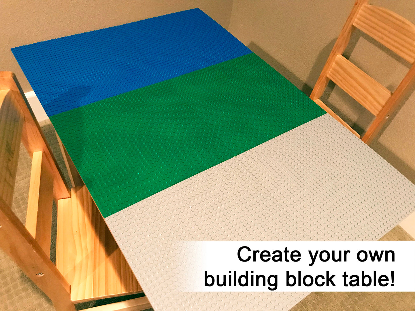 2 Blue Building Blocks Base Plates – Apostrophe Games