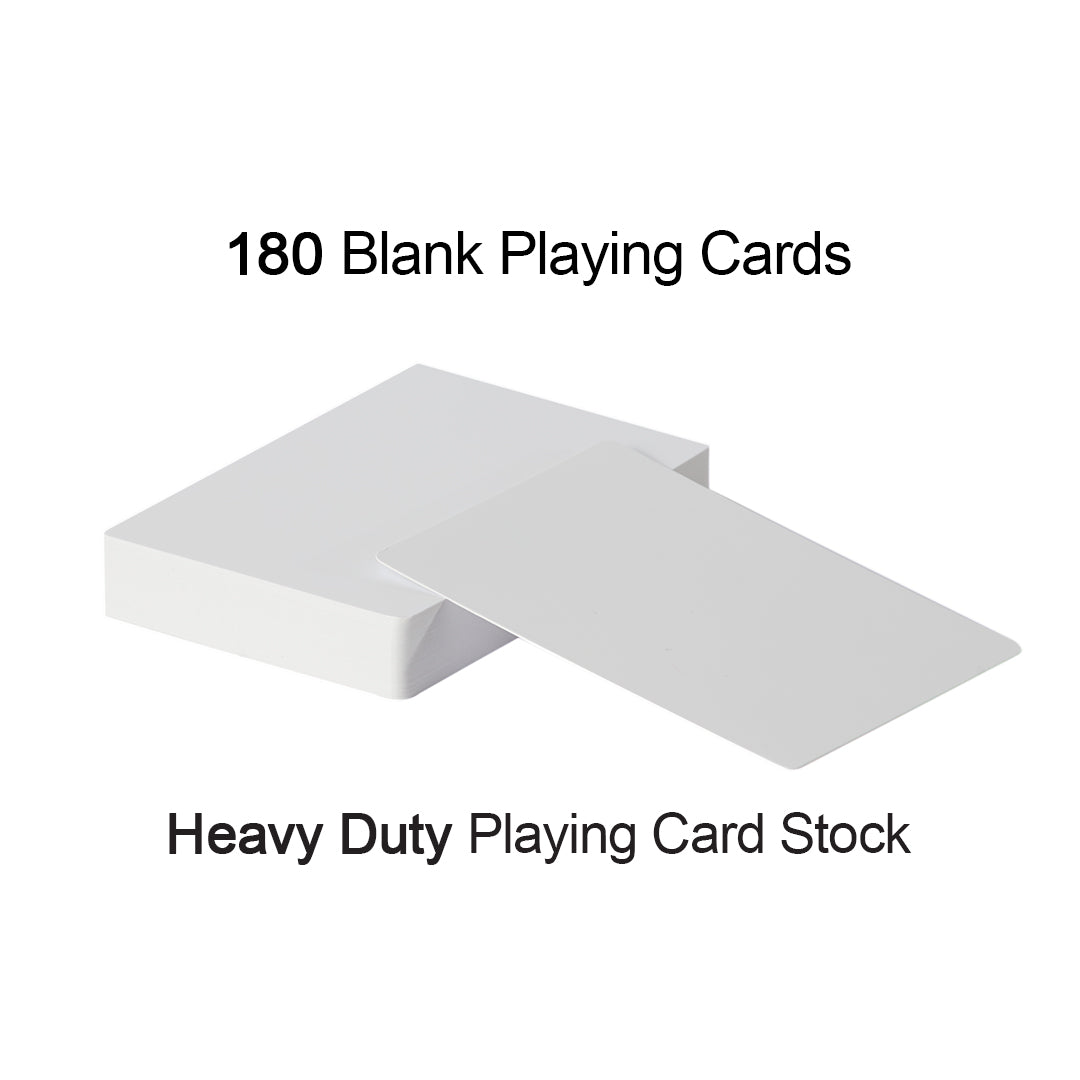 180 Poker Size Blank Playing Cards - Matte Finish