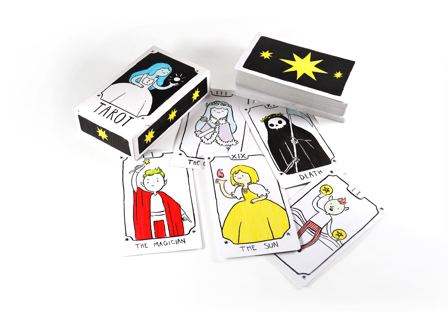 Blank Playing Cards Tarot Size - 80 Matte Finish Cards & Blank Box