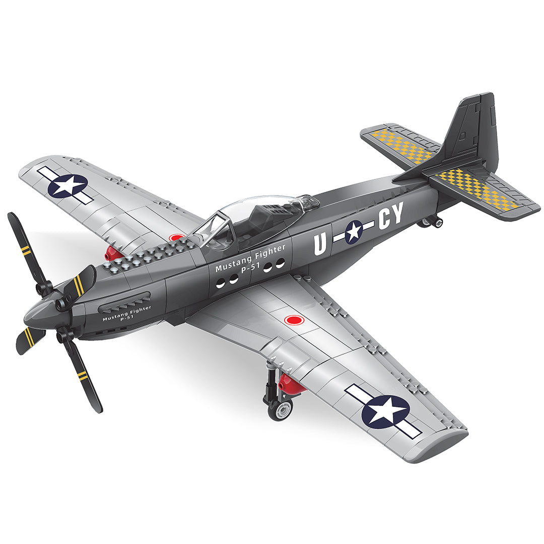 P-51 Mustang Fighter Building Block Set – 258 Pieces