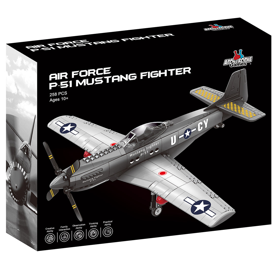P-51 Mustang Fighter Building Block Set – 258 Pieces