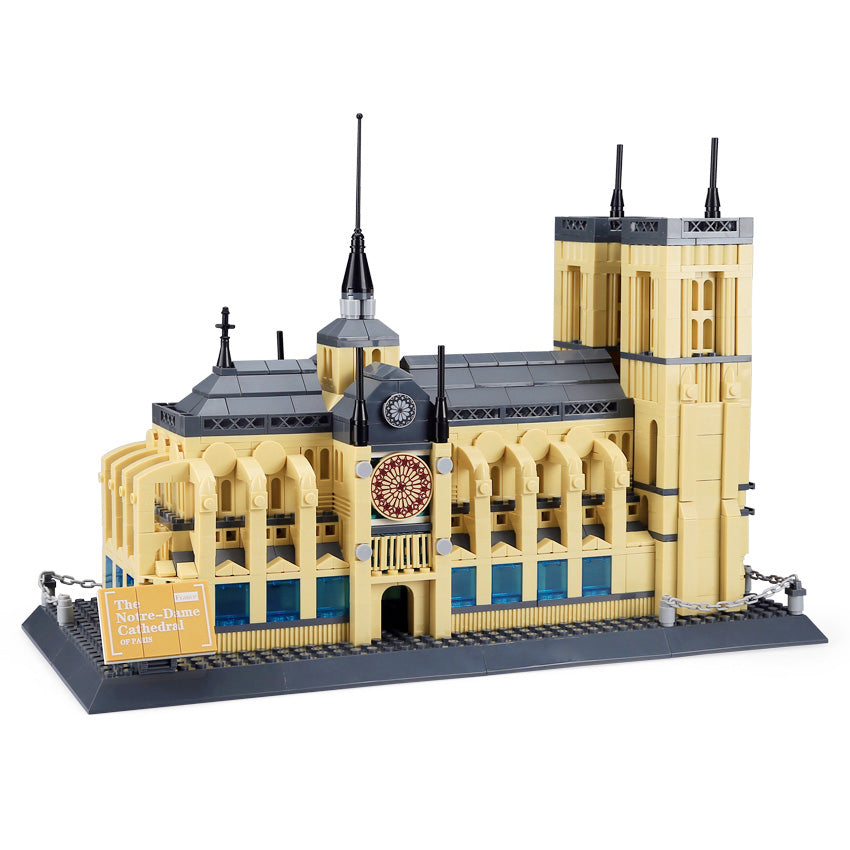 Notre-Dame Cathedral Building Block Set - 1378 Pieces