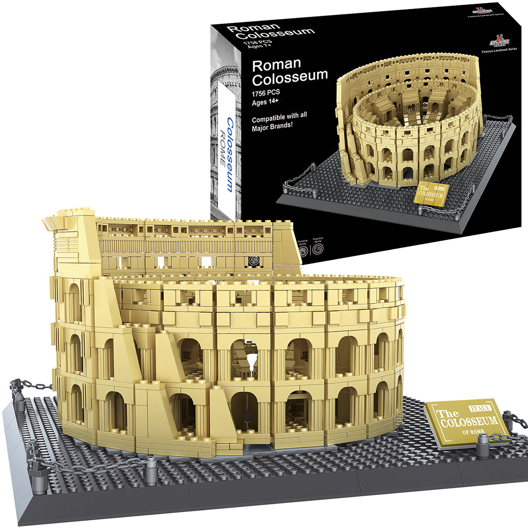 Roman Colosseum Building Block Set - 1756 Pieces