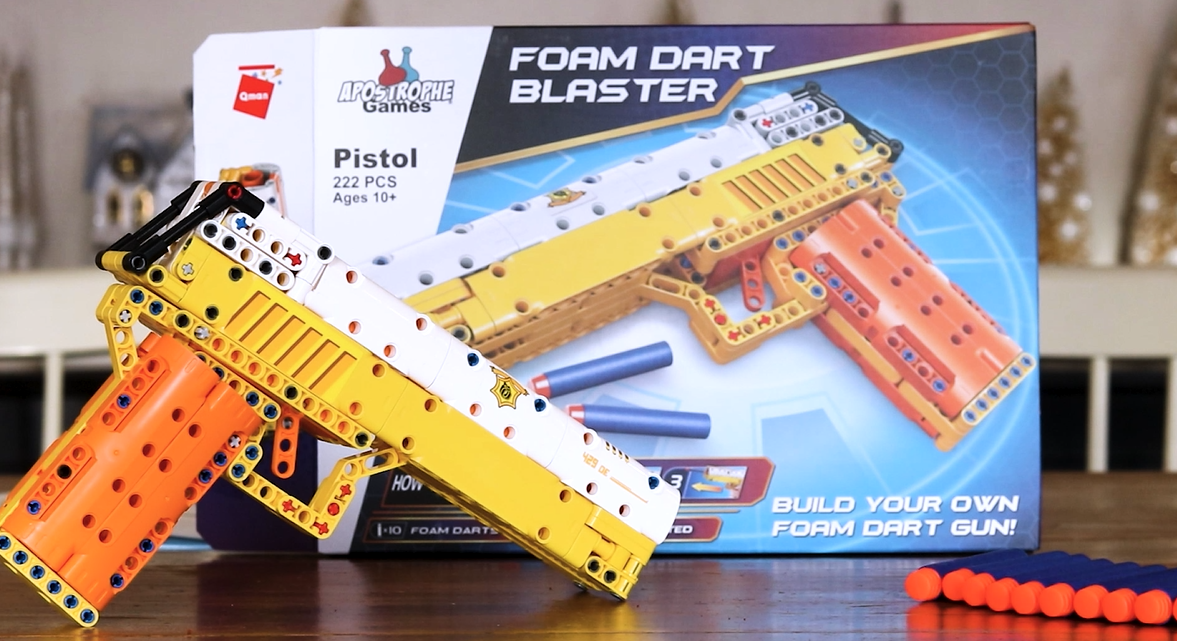 Blockbaster Toy Foam Dart Blaster Toy Gun Building Block Set - 222 Pieces – Apostrophe ...