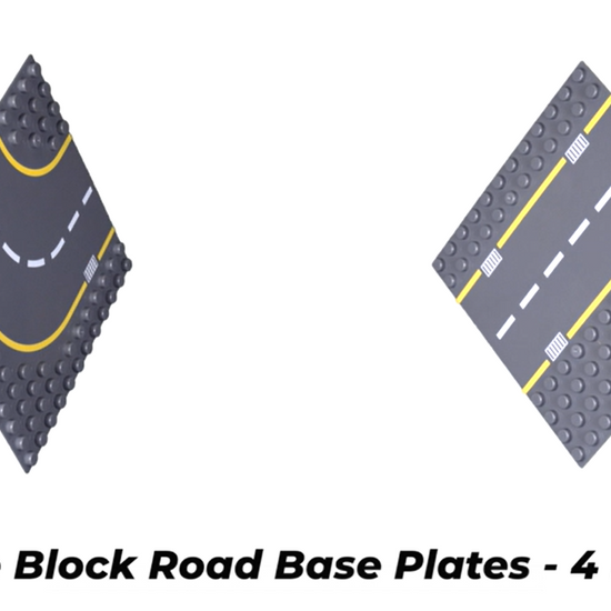  Apostrophe Games Road Baseplate – Premium Building Blocks Base  Plates Compatible with All Major Brands – 6pcs Baseplate Gray with Road  Design – Straight, Curve, Crossroad, T-Junction : Toys & Games