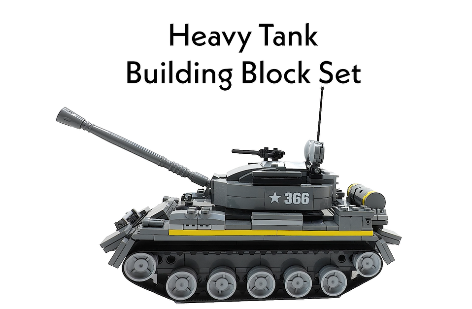 Heavy Tank Building Block Set - 340 Pieces – Apostrophe Games