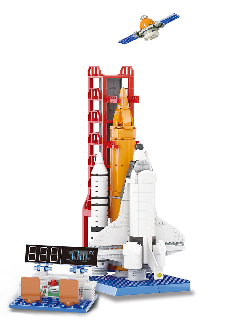 Space Shuttle & Rocket Launch Base Building Block Set - 830 Pieces