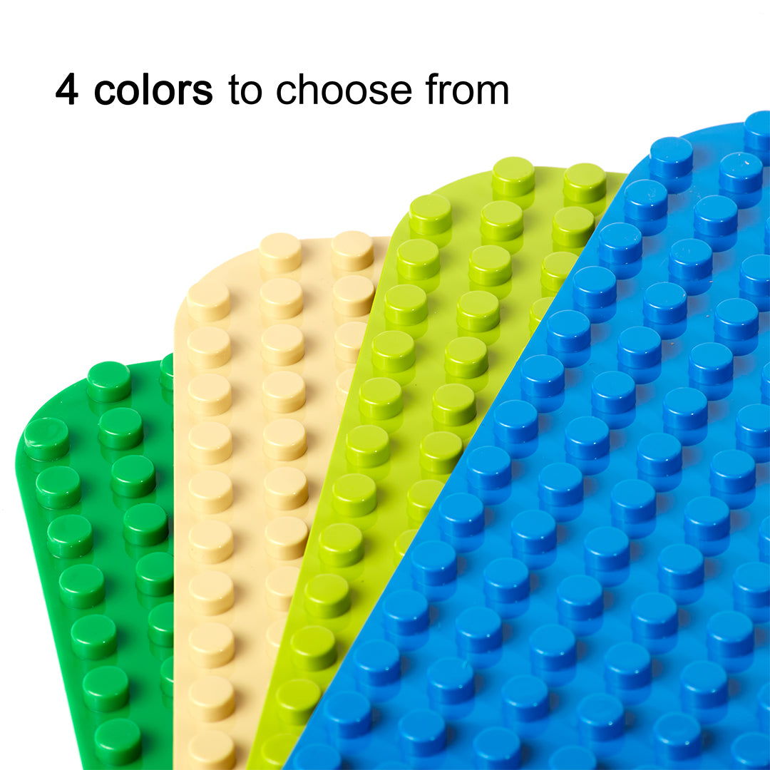 4 Building Block Base Plates Compatible with Duplo