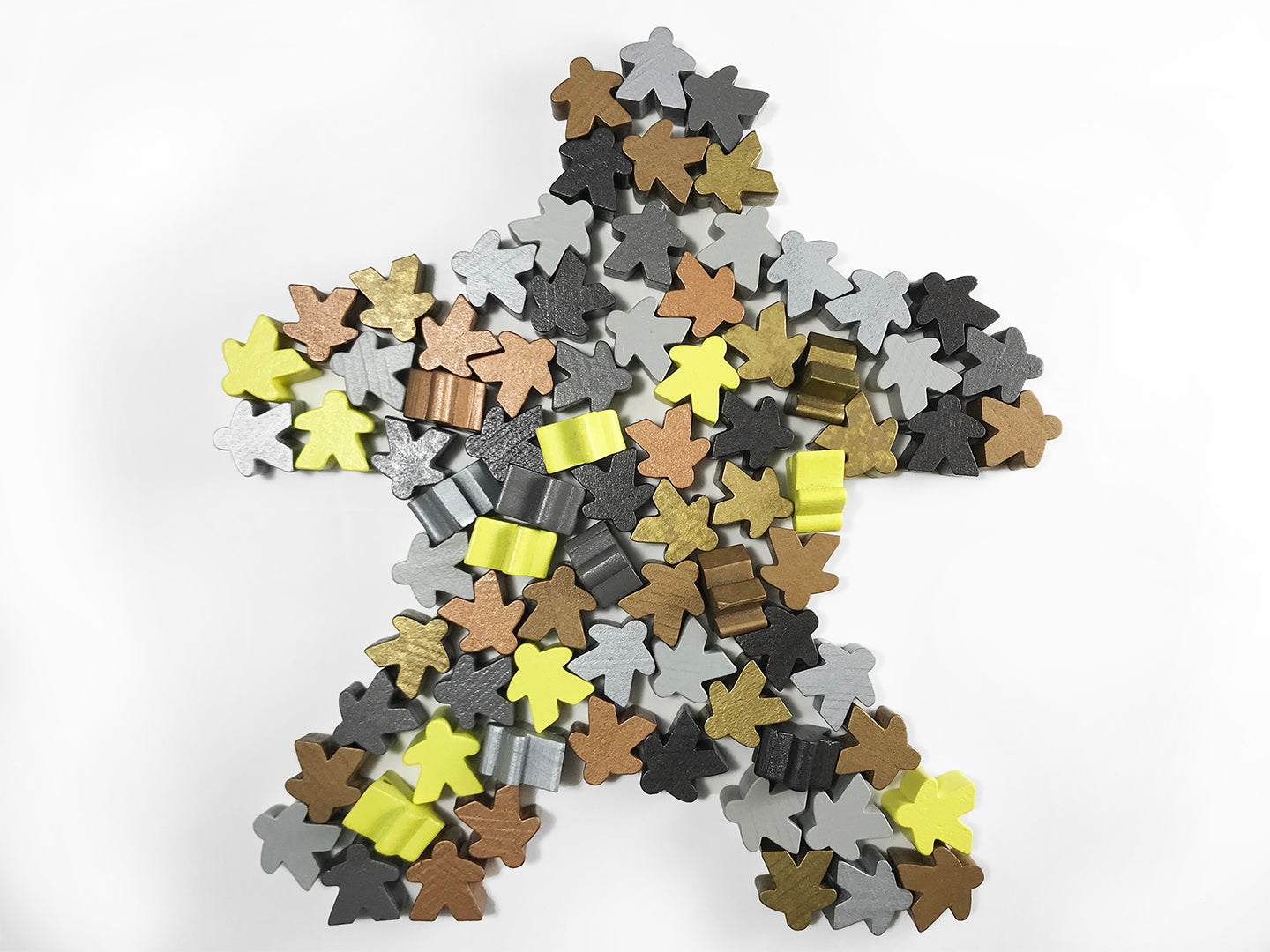 80 Metallic Color Wooden Meeples