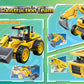 Construction Team Building Block Set - 203 Pieces - 3 Builds in 1 Box!