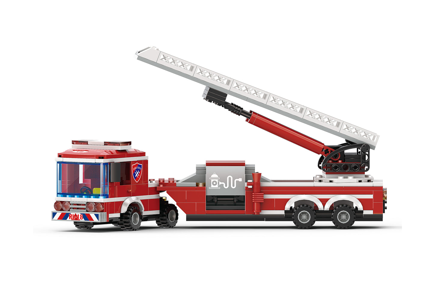 Fire Truck Building Block Set - 294 Pieces