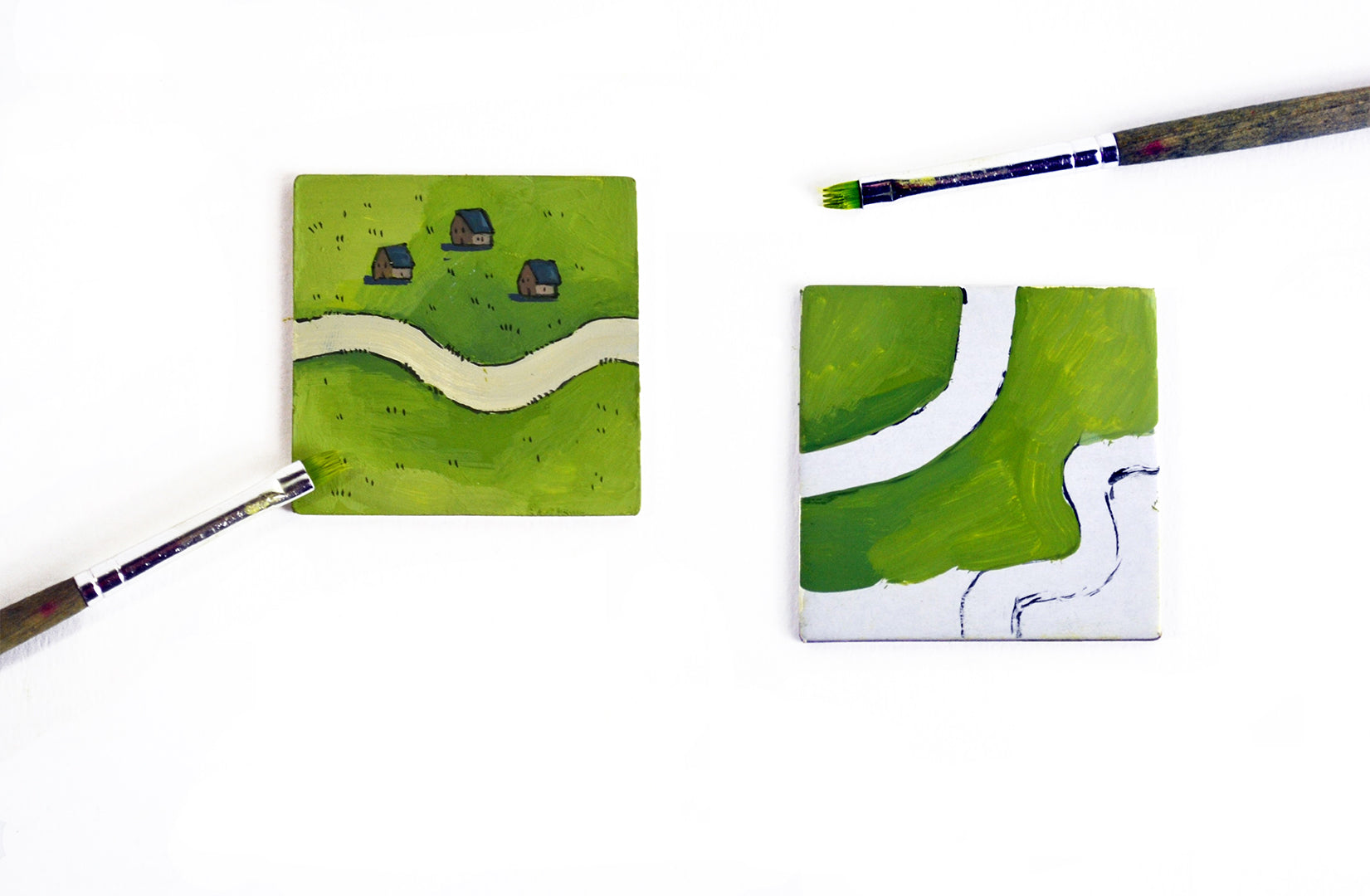 Square Board Game Tiles - 84 Pieces - Same Size as Carcassonne Game Ti