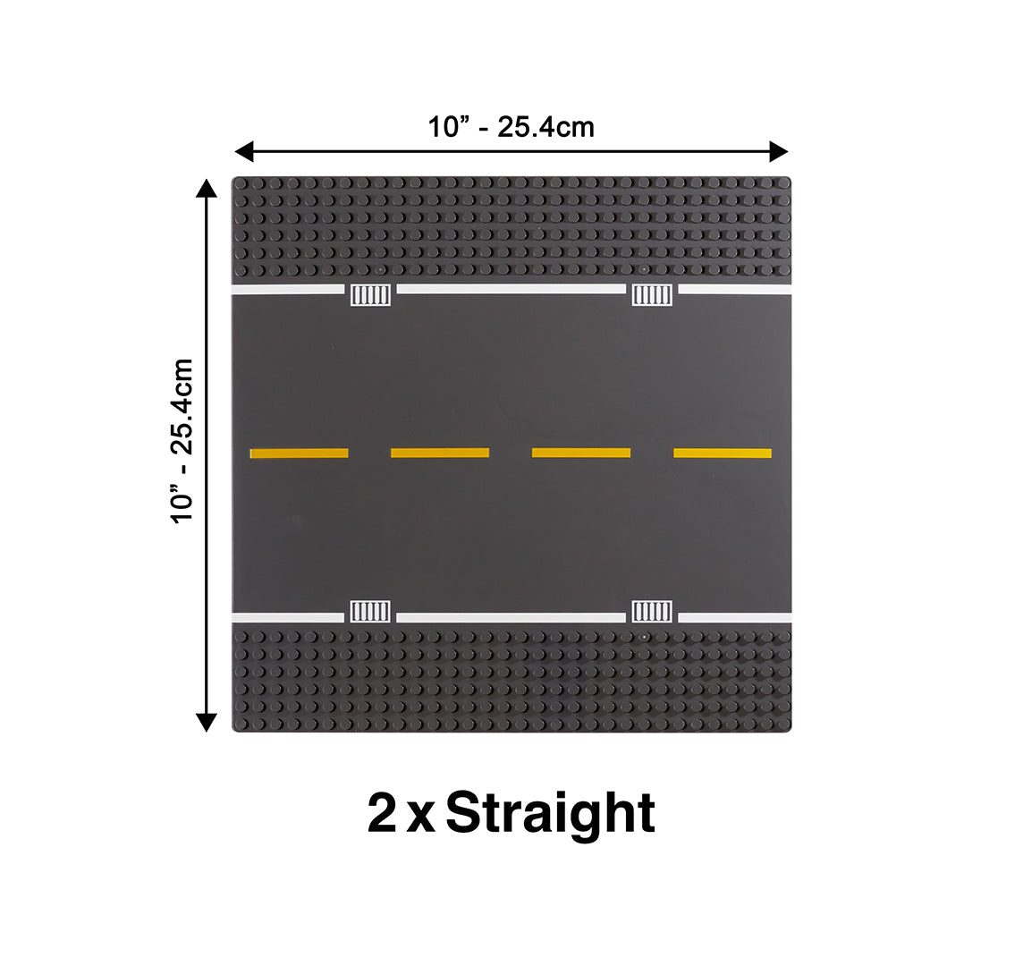 Apostrophe Games Premium Building Blocks Base Plates Compatible with All Major Brands - 12 Pack (6 Roads and 6 Classic) : Toys & Games