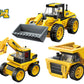Construction Team Building Block Set - 203 Pieces - 3 Builds in 1 Box!