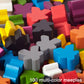 100 Multi-Color Wooden Meeples