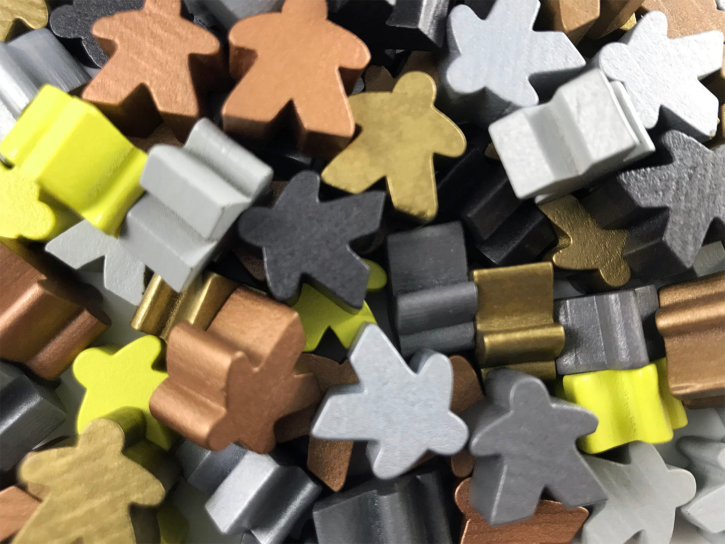 80 Metallic Color Wooden Meeples