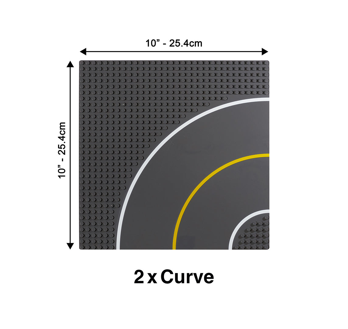 2 Curve Road Building Block Base Plates