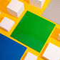 6 Building Block Base Plates (Green, Blue & Gray)