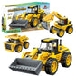 Construction Team Building Block Set - 203 Pieces - 3 Builds in 1 Box!