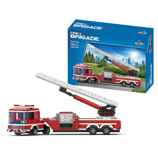 Fire Truck Building Block Set - 294 Pieces
