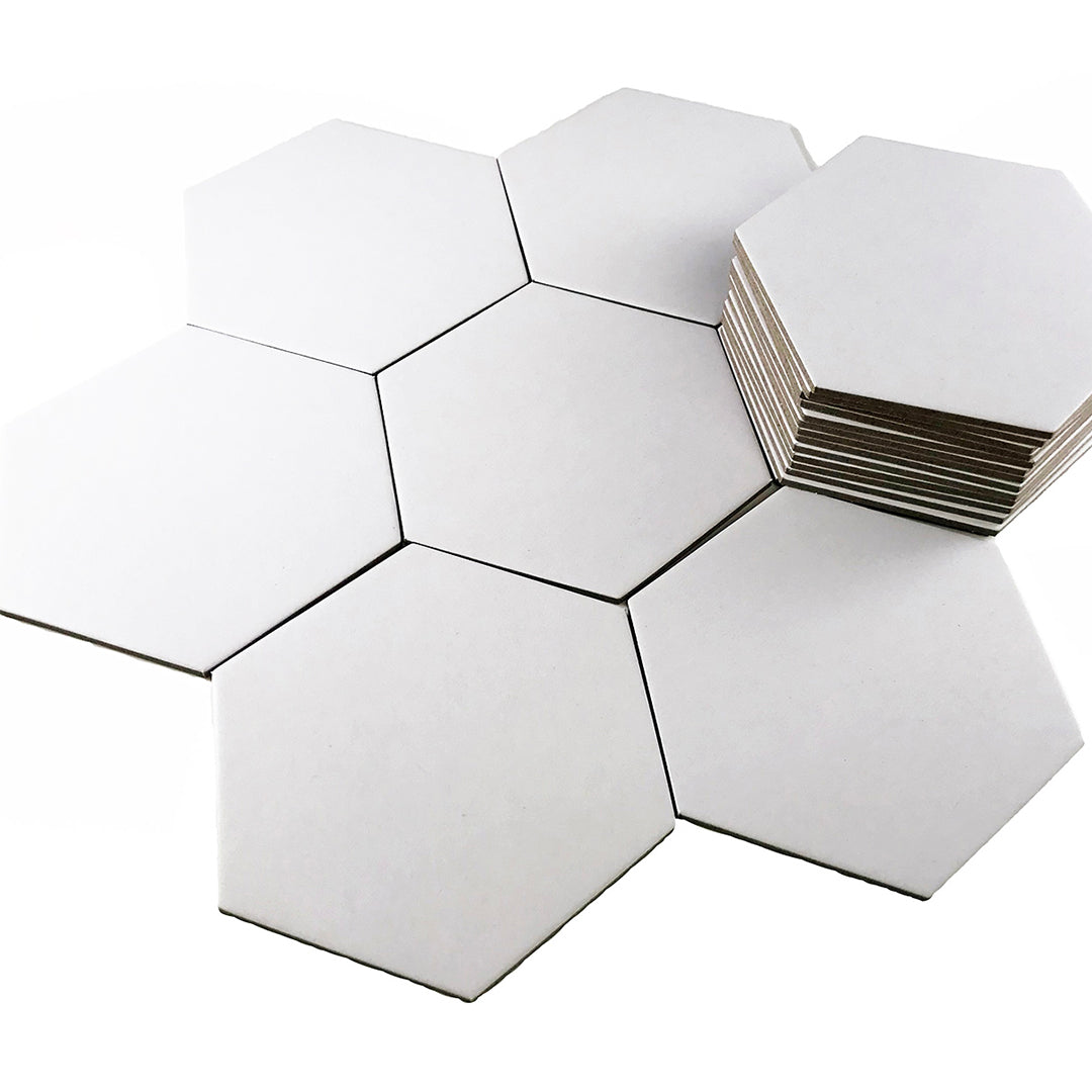 20 Blank Hexagon Board Game Tiles Same Size As Settlers of Catan Til