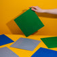 6 Building Block Base Plates (Green, Blue & Gray)